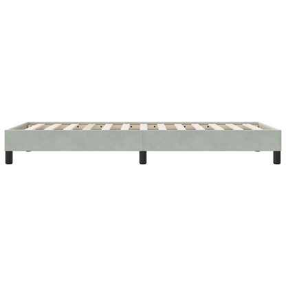 vidaXL Bettgestell ohne Matratze Hellgrau 90x210 cm Samt