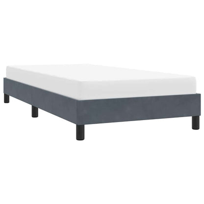vidaXL Bettgestell ohne Matratze Dunkelgrau 90x210 cm Samt