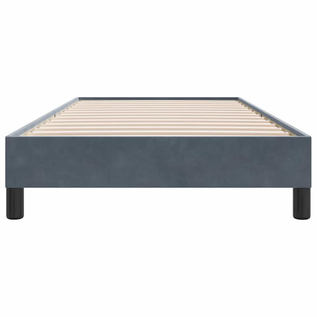 vidaXL Bettgestell ohne Matratze Dunkelgrau 90x210 cm Samt
