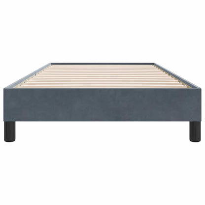 vidaXL Bettgestell ohne Matratze Dunkelgrau 90x210 cm Samt
