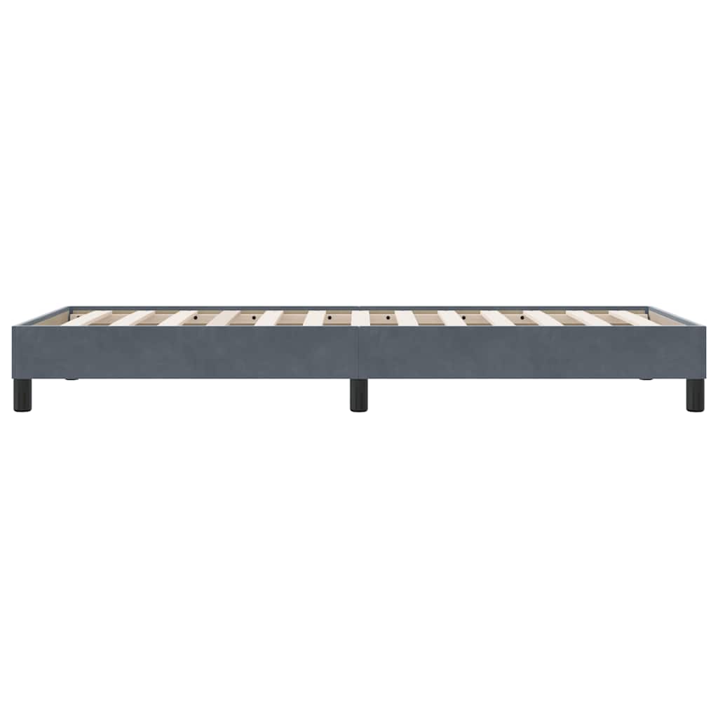 vidaXL Bettgestell ohne Matratze Dunkelgrau 90x210 cm Samt