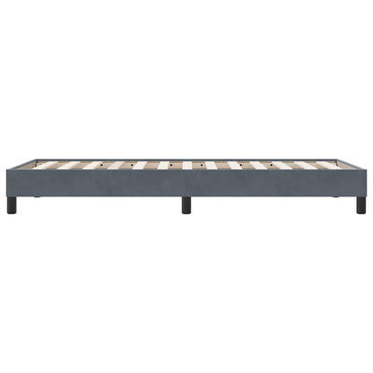vidaXL Bettgestell ohne Matratze Dunkelgrau 90x210 cm Samt