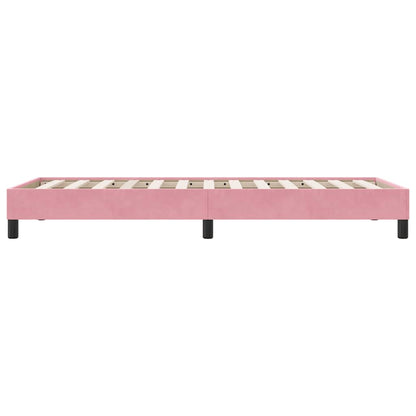 Bettgestell ohne Matratze Rosa 90x210 cm Samt