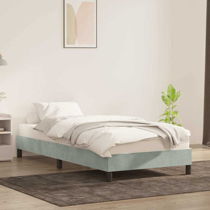 vidaXL Bettgestell ohne Matratze Hellgrau 100x210 cm Samt
