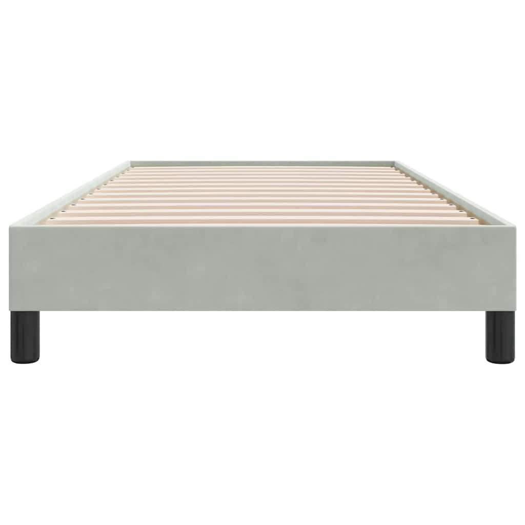 vidaXL Bettgestell ohne Matratze Hellgrau 100x210 cm Samt