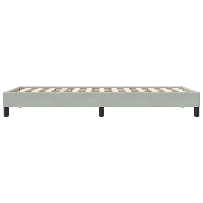 vidaXL Bettgestell ohne Matratze Hellgrau 100x210 cm Samt