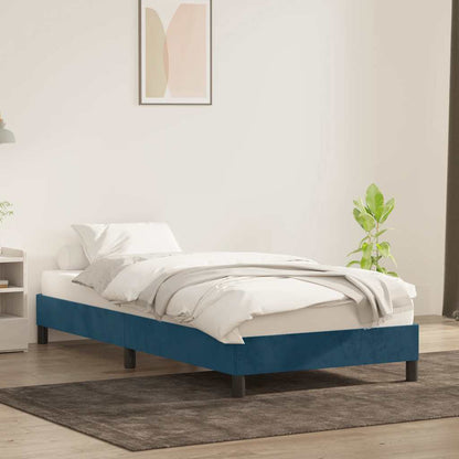 vidaXL Bettgestell ohne Matratze Dunkelblau 100x210 cm Samt