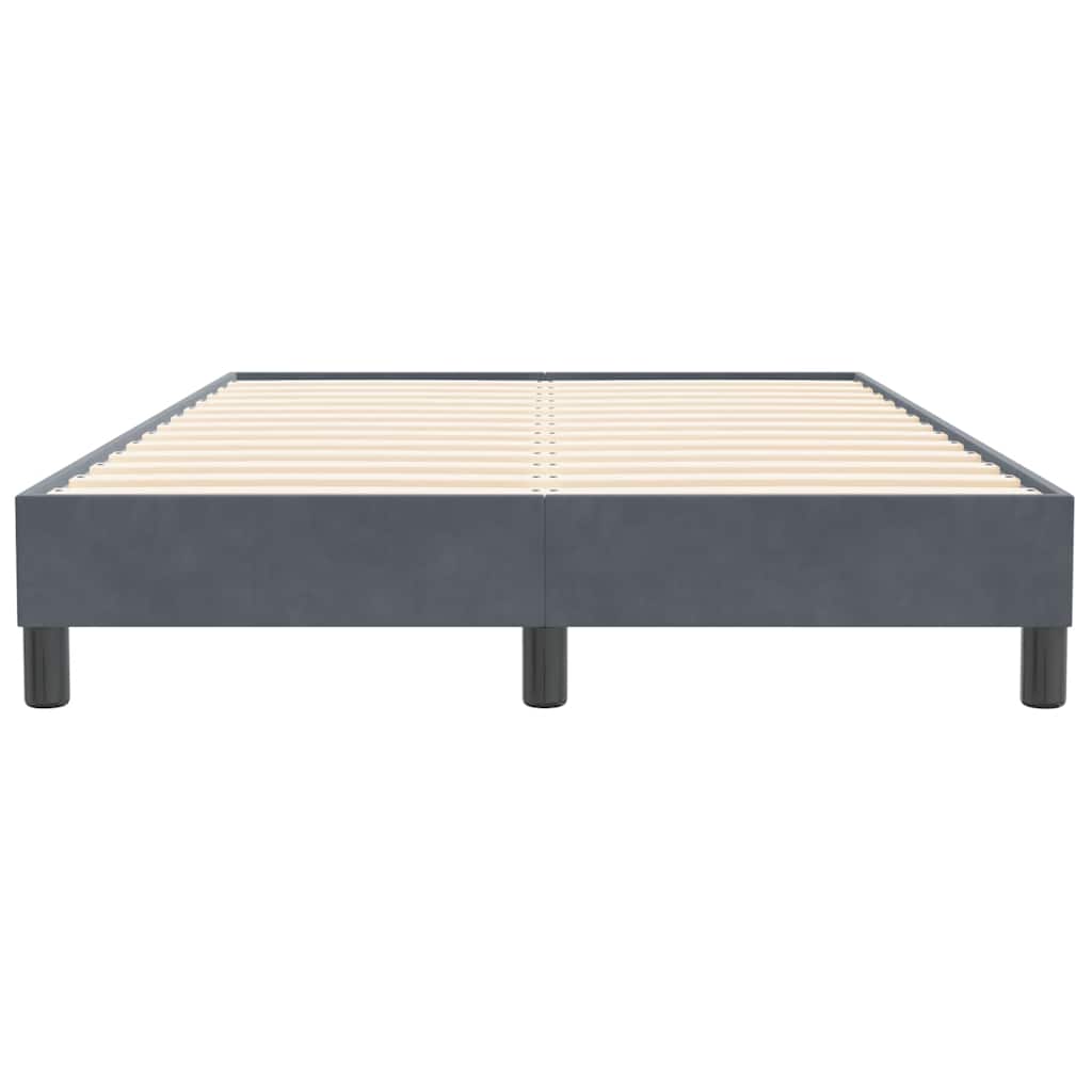 vidaXL Bettgestell ohne Matratze Dunkelgrau 120x210 cm Samt