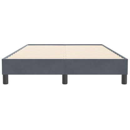 vidaXL Bettgestell ohne Matratze Dunkelgrau 120x210 cm Samt