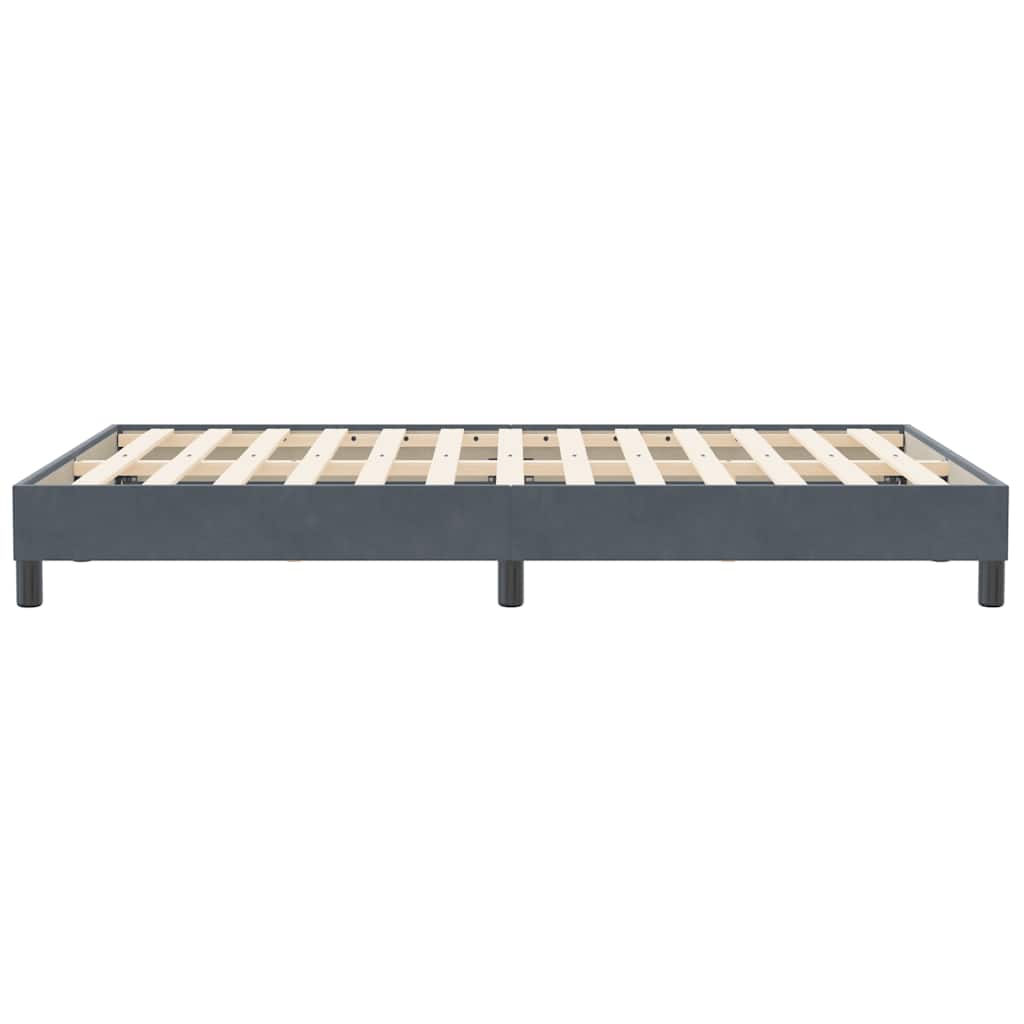 vidaXL Bettgestell ohne Matratze Dunkelgrau 120x210 cm Samt