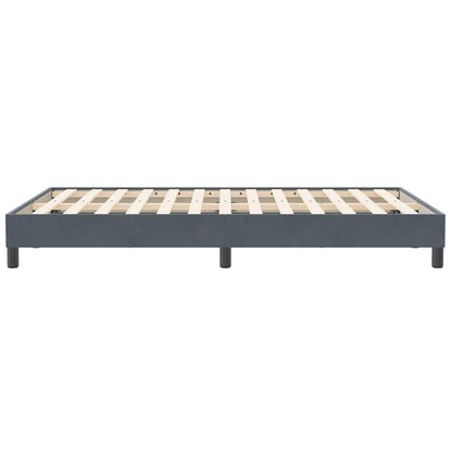 vidaXL Bettgestell ohne Matratze Dunkelgrau 120x210 cm Samt