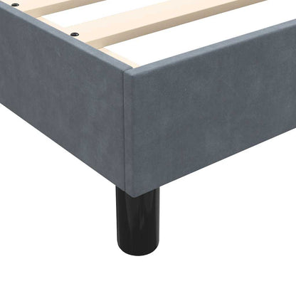 vidaXL Bettgestell ohne Matratze Dunkelgrau 120x210 cm Samt