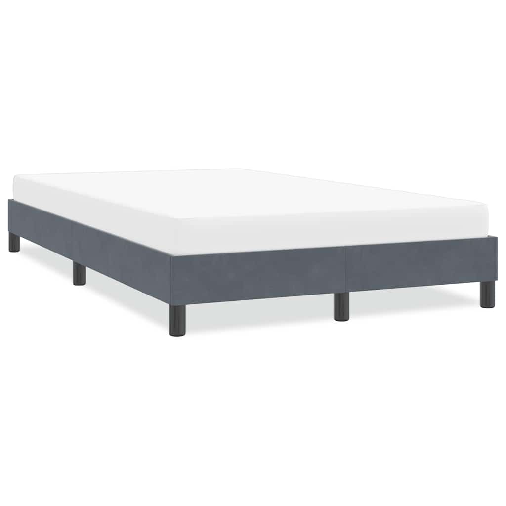 vidaXL Bettgestell ohne Matratze Dunkelgrau 120x210 cm Samt