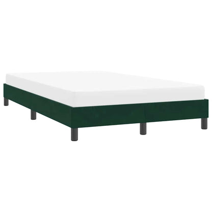 vidaXL Bettgestell ohne Matratze Dunkelgrün 120x210 cm Samt