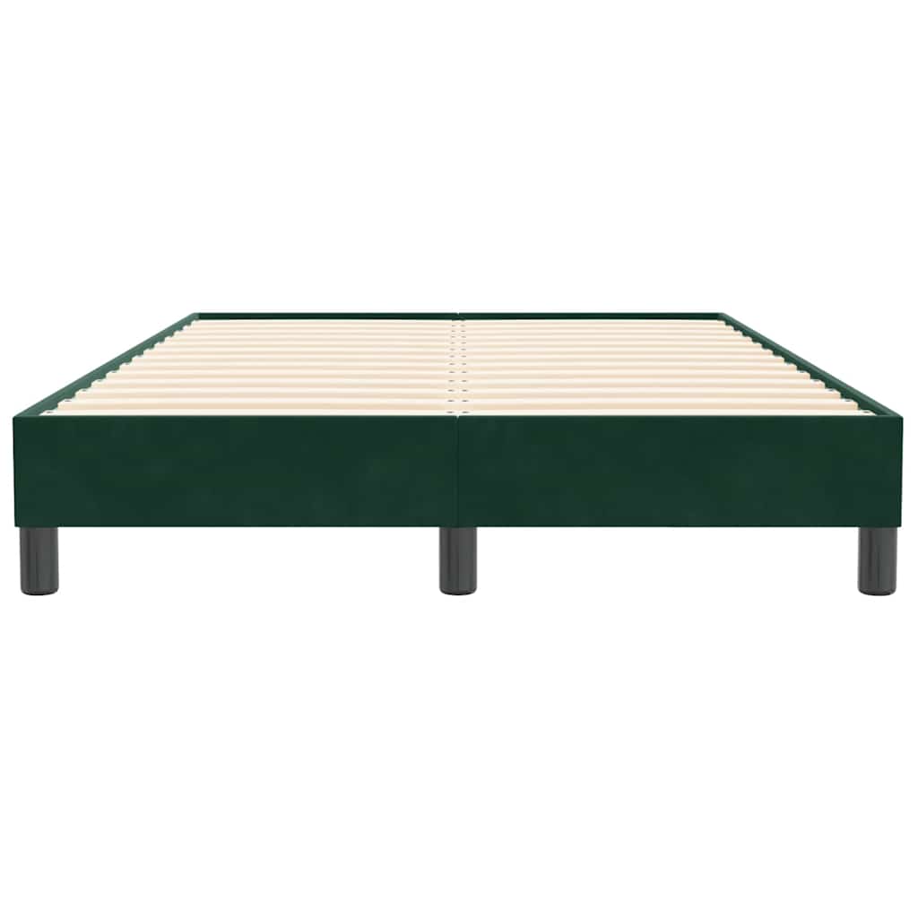 vidaXL Bettgestell ohne Matratze Dunkelgrün 120x210 cm Samt