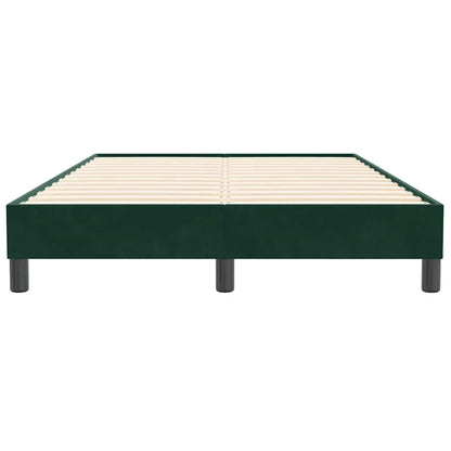 vidaXL Bettgestell ohne Matratze Dunkelgrün 120x210 cm Samt