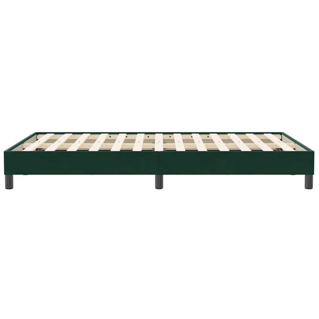 vidaXL Bettgestell ohne Matratze Dunkelgrün 120x210 cm Samt