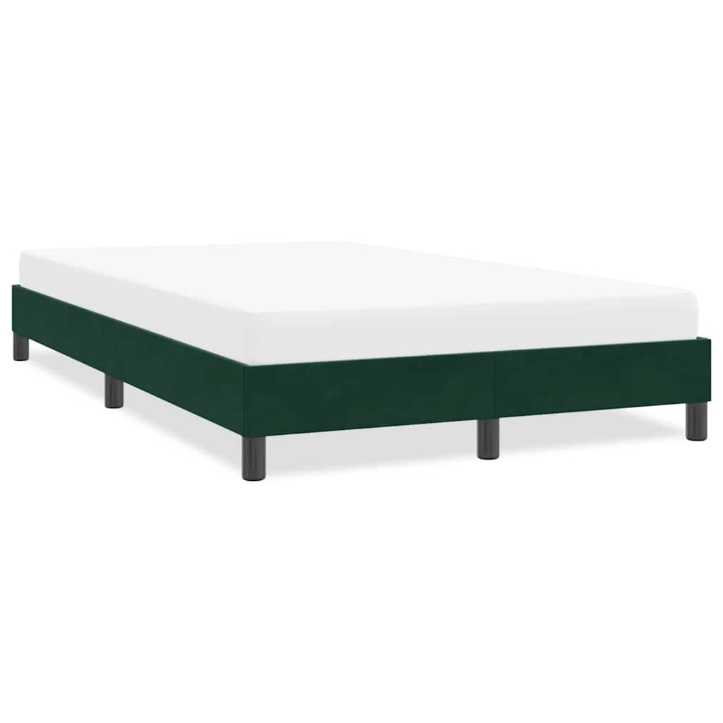 vidaXL Bettgestell ohne Matratze Dunkelgrün 120x210 cm Samt