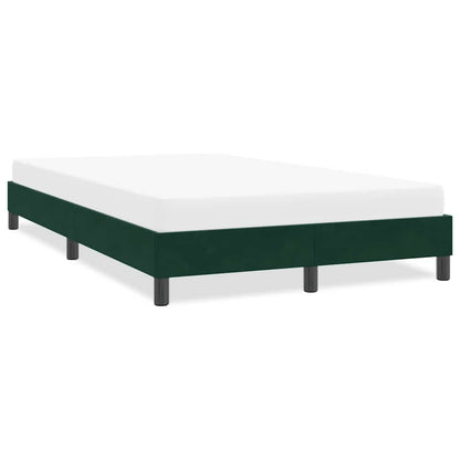 vidaXL Bettgestell ohne Matratze Dunkelgrün 120x210 cm Samt
