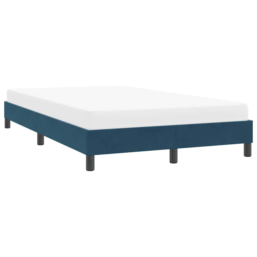 vidaXL Bettgestell ohne Matratze Dunkelblau 120x210 cm Samt