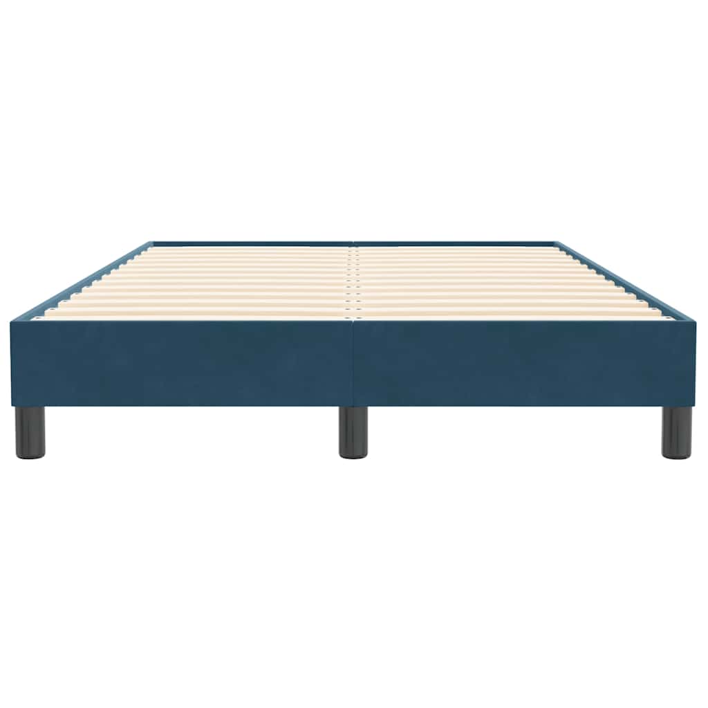 vidaXL Bettgestell ohne Matratze Dunkelblau 120x210 cm Samt