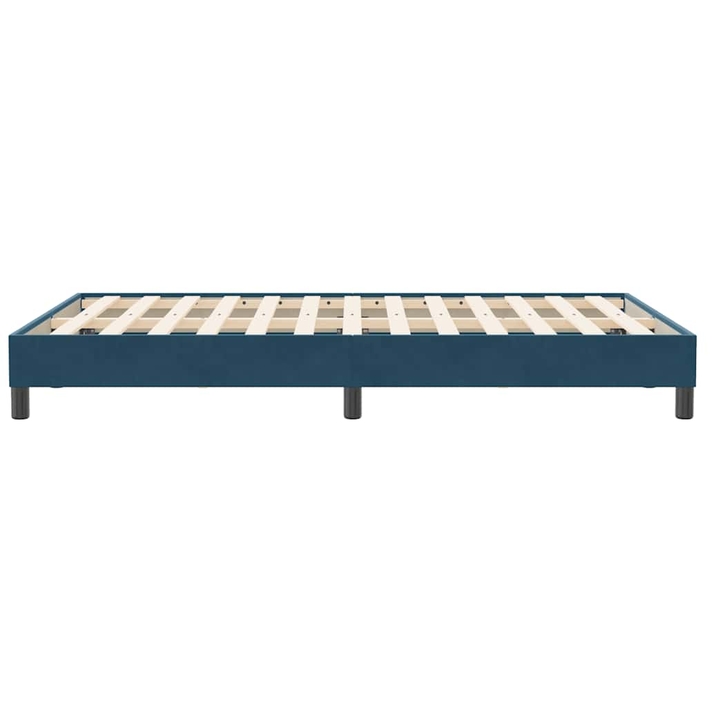vidaXL Bettgestell ohne Matratze Dunkelblau 120x210 cm Samt