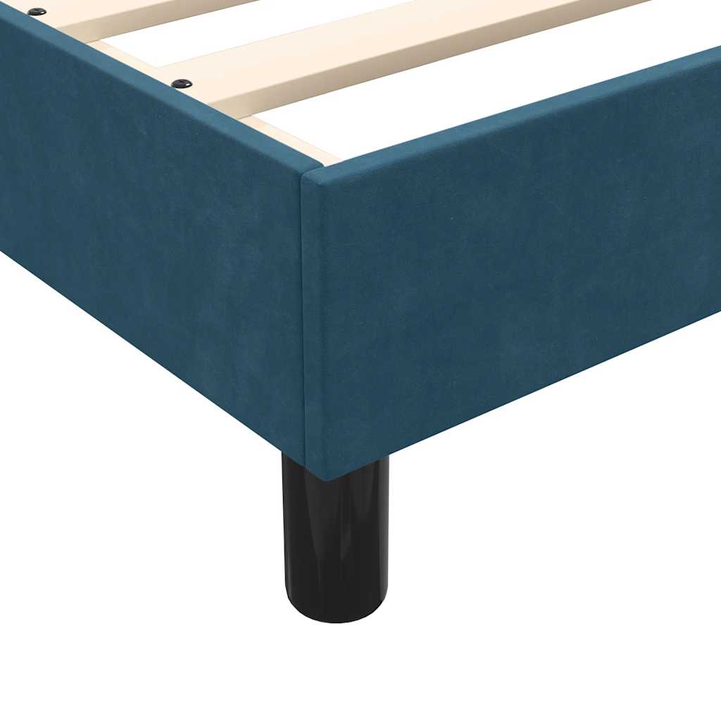 vidaXL Bettgestell ohne Matratze Dunkelblau 120x210 cm Samt