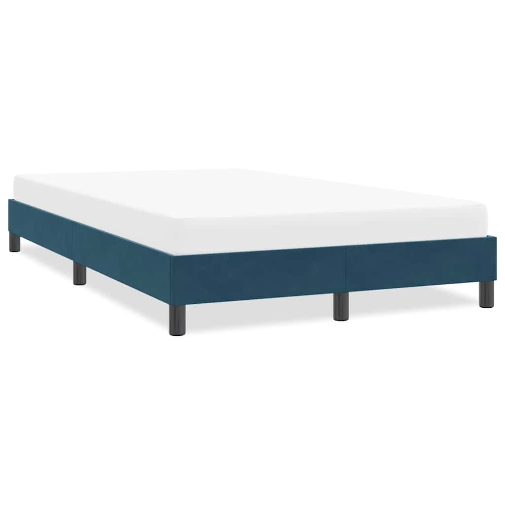 vidaXL Bettgestell ohne Matratze Dunkelblau 120x210 cm Samt