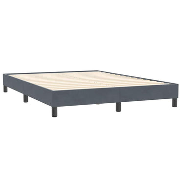 vidaXL Bettgestell ohne Matratze Dunkelgrau 140x210 cm Samt