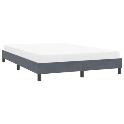 vidaXL Bettgestell ohne Matratze Dunkelgrau 140x210 cm Samt