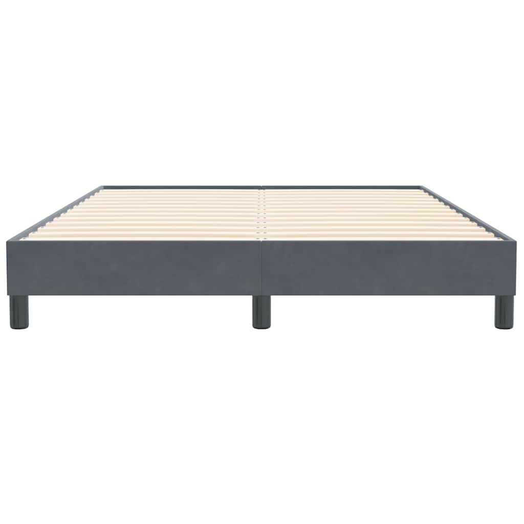 vidaXL Bettgestell ohne Matratze Dunkelgrau 140x210 cm Samt
