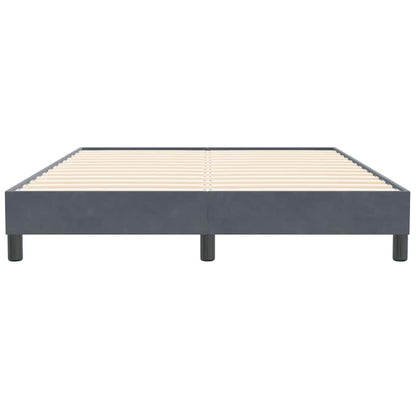 vidaXL Bettgestell ohne Matratze Dunkelgrau 140x210 cm Samt