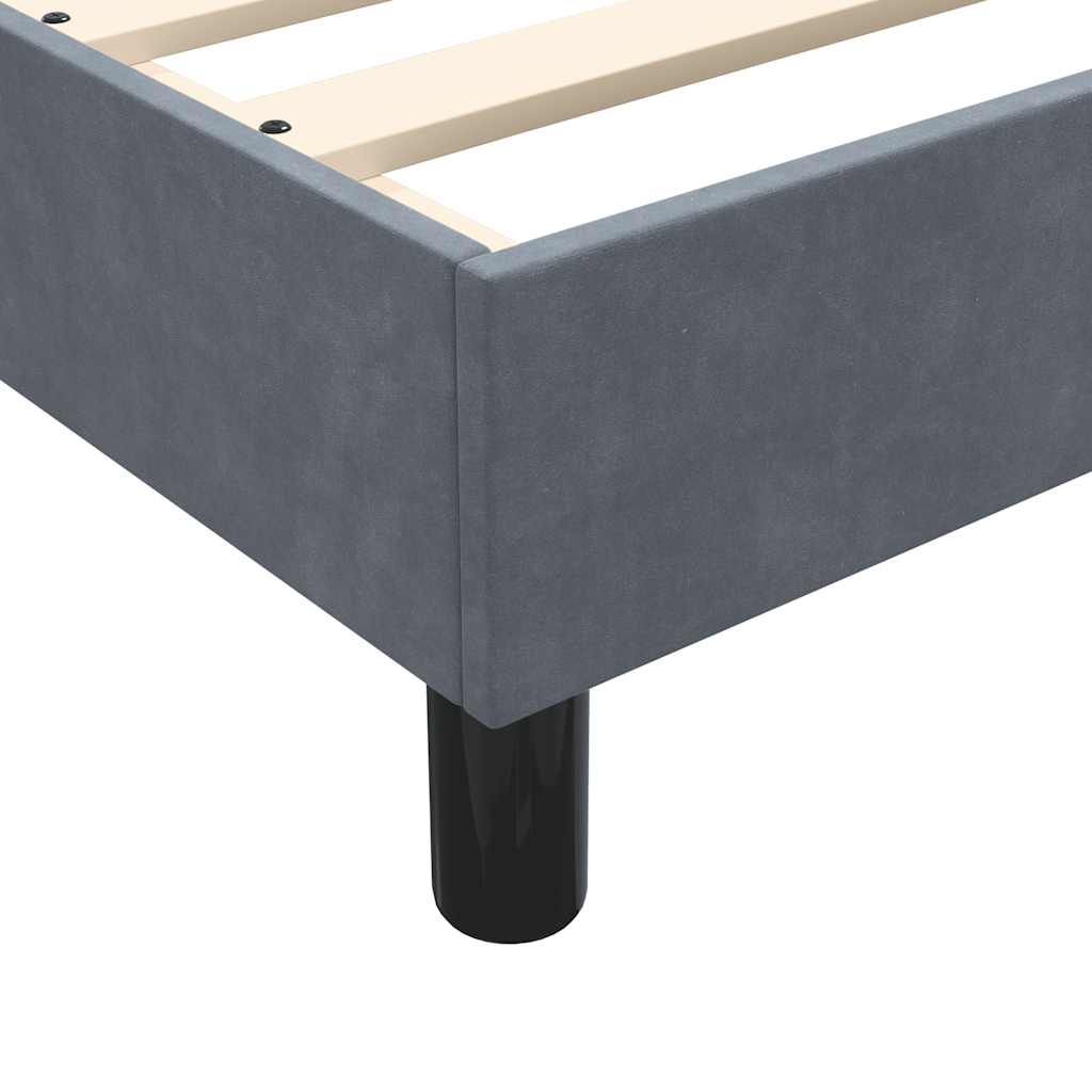 vidaXL Bettgestell ohne Matratze Dunkelgrau 140x210 cm Samt