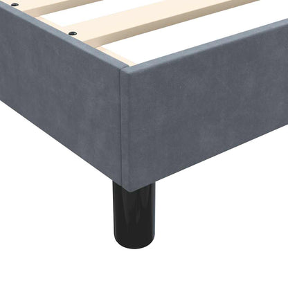 vidaXL Bettgestell ohne Matratze Dunkelgrau 140x210 cm Samt