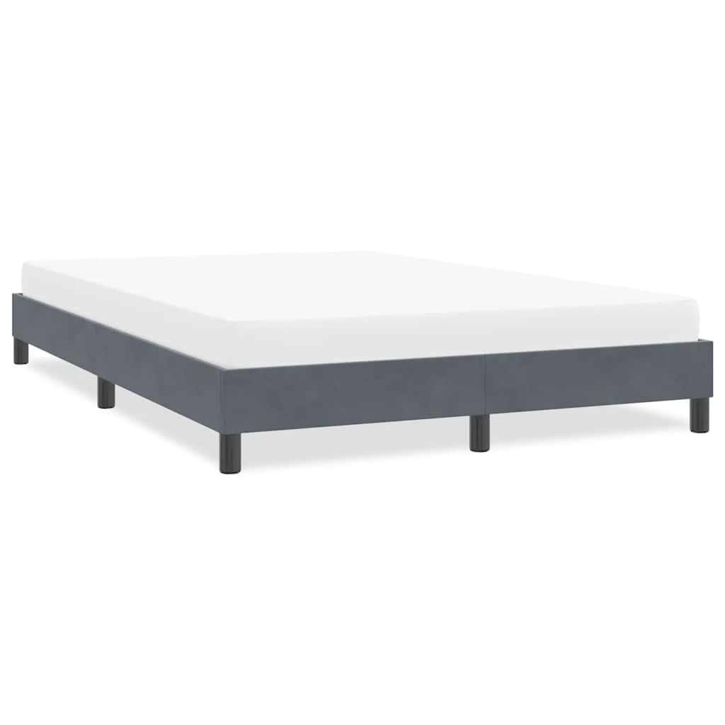 vidaXL Bettgestell ohne Matratze Dunkelgrau 140x210 cm Samt