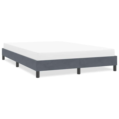 vidaXL Bettgestell ohne Matratze Dunkelgrau 140x210 cm Samt