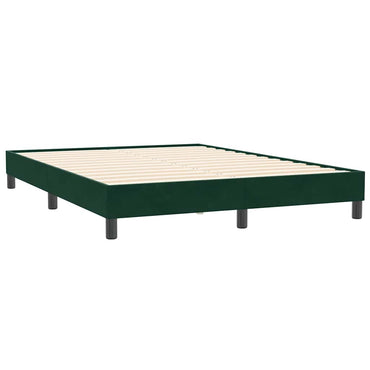 vidaXL Bettgestell ohne Matratze Dunkelgrün 140x210 cm Samt