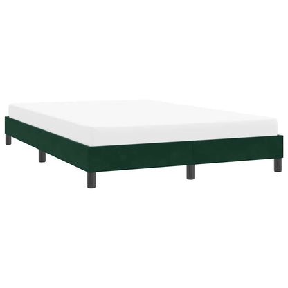 vidaXL Bettgestell ohne Matratze Dunkelgrün 140x210 cm Samt