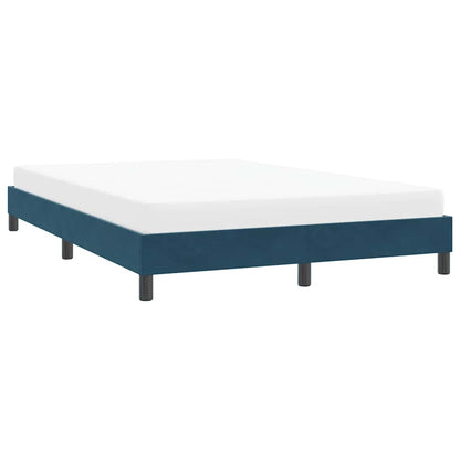 vidaXL Bettgestell ohne Matratze Dunkelblau 140x210 cm Samt