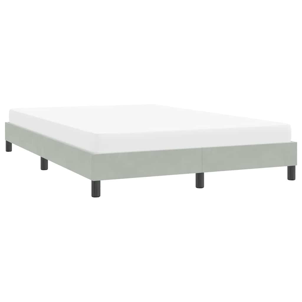 vidaXL Bettgestell ohne Matratze Hellgrau 160x210 cm Samt