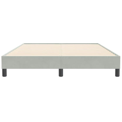 Bettgestell ohne Matratze Hellgrau 160x210 cm Samt