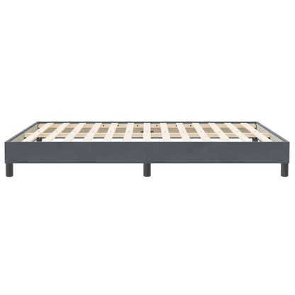 vidaXL Cadre de lit sans matelas gris foncé 160x210 cm Velours