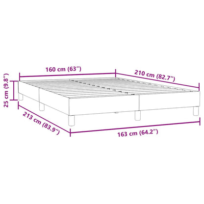 vidaXL Cadre de lit sans matelas gris foncé 160x210 cm Velours