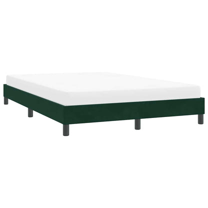 vidaXL Bettgestell ohne Matratze Dunkelgrün 160x210 cm Samt