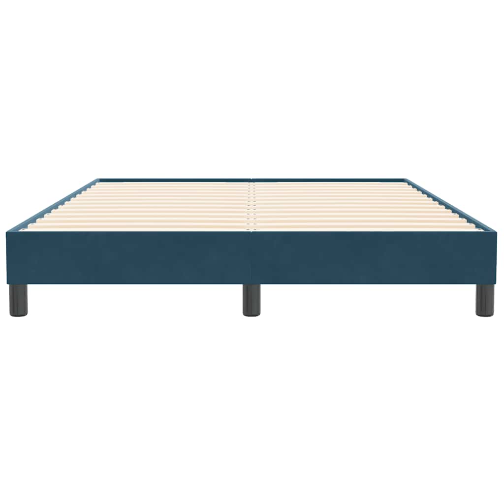 vidaXL Bettgestell ohne Matratze Dunkelblau 160x210 cm Samt