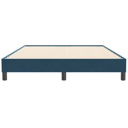 vidaXL Bettgestell ohne Matratze Dunkelblau 160x210 cm Samt