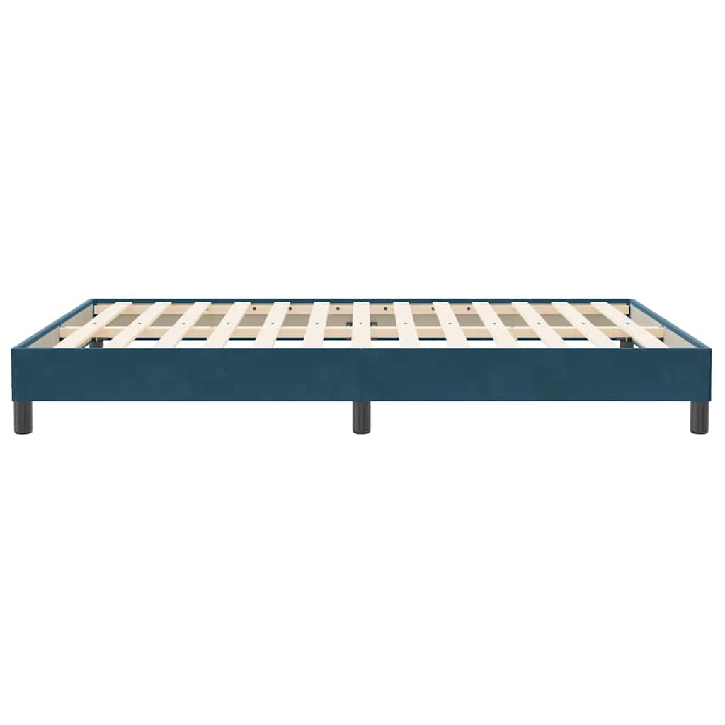 vidaXL Bettgestell ohne Matratze Dunkelblau 160x210 cm Samt