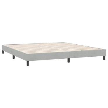 vidaXL Bettgestell ohne Matratze Hellgrau 180x210 cm Samt