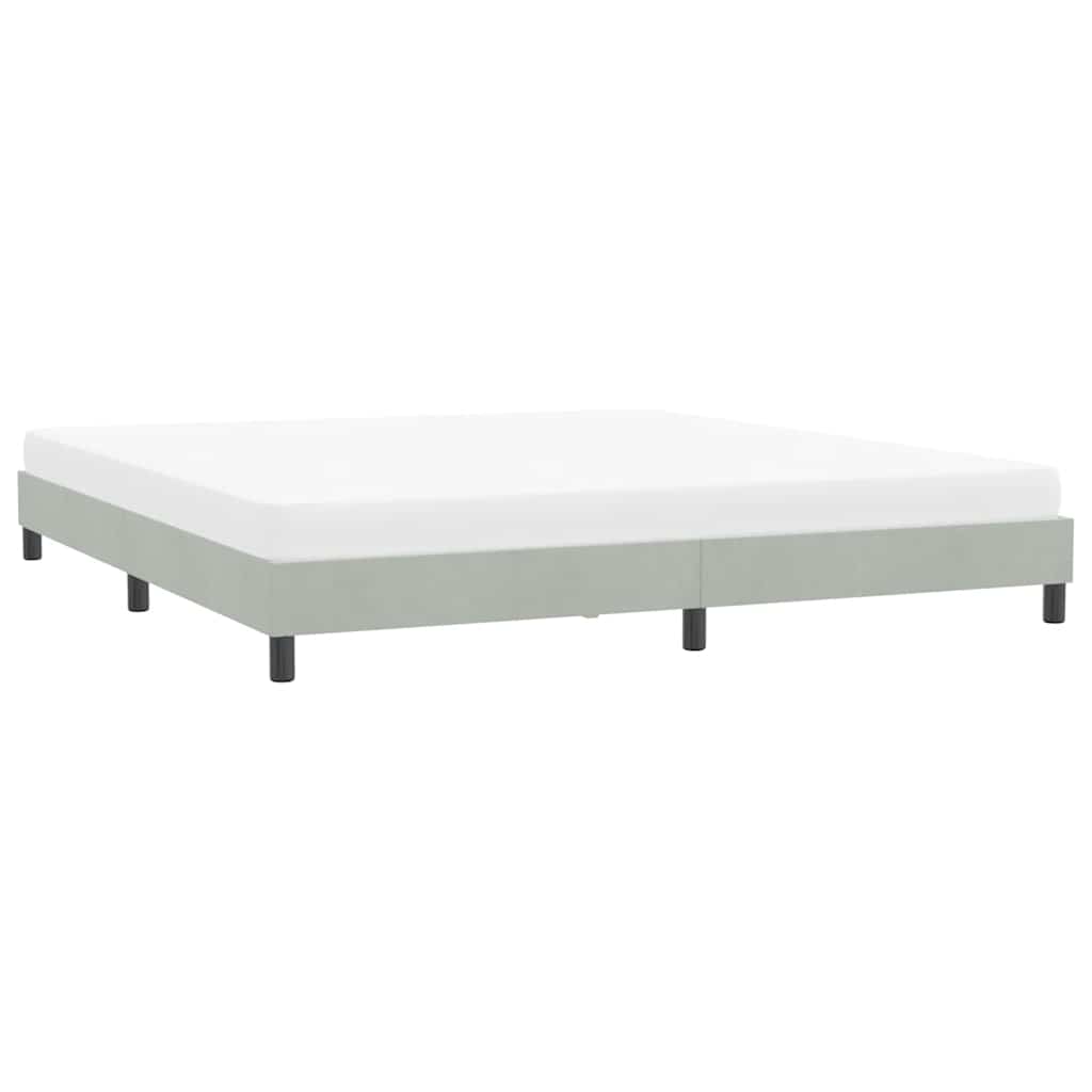 vidaXL Bettgestell ohne Matratze Hellgrau 180x210 cm Samt