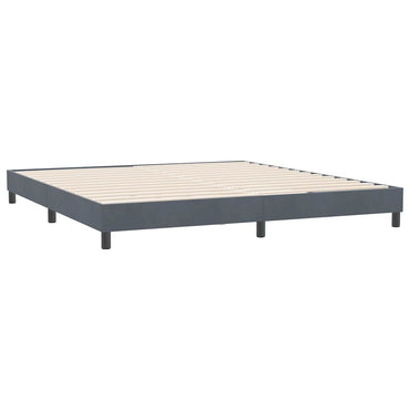 vidaXL Bettgestell ohne Matratze Dunkelgrau 180x210 cm Samt